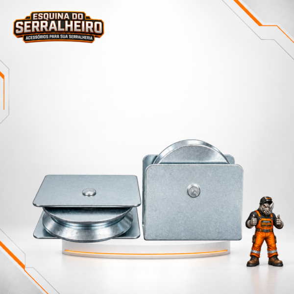 Roldana 1½" com suporte fechado – Canal V
